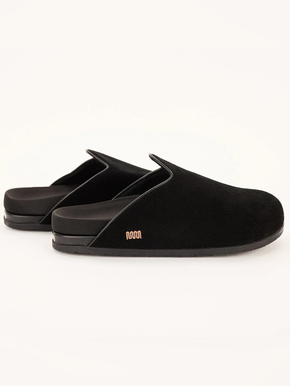 Commbi The Noir Burro in Black Noir Suede, Size 9 Women
